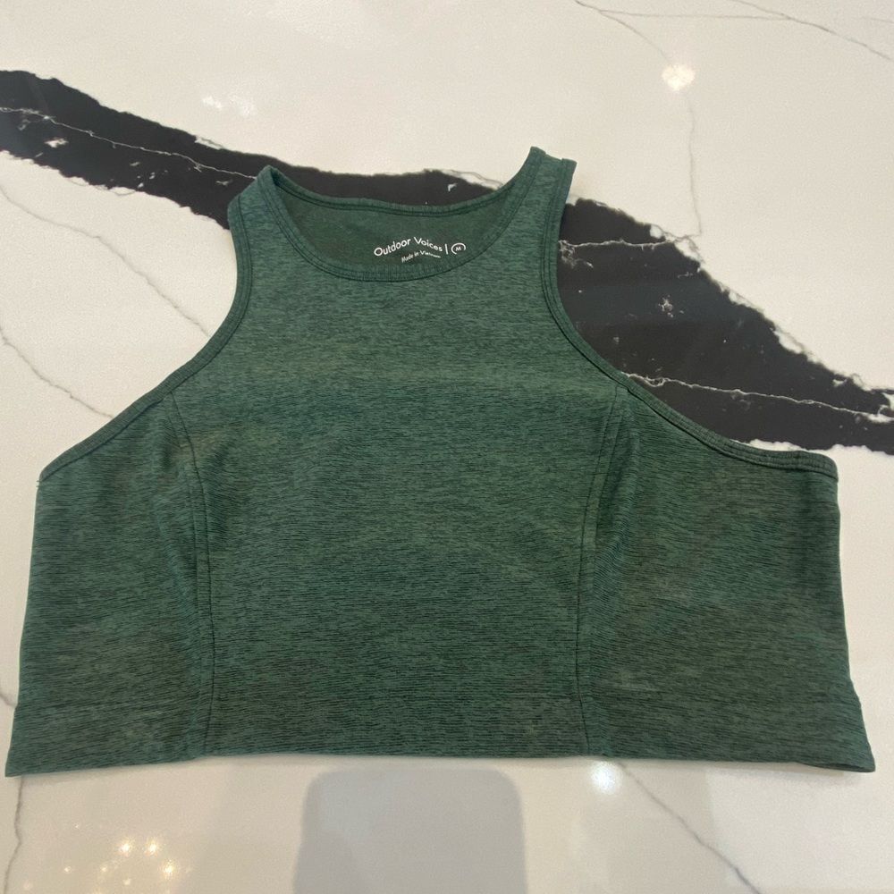 Outdoor Voices Deep Green Crop Top